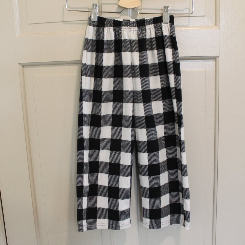 Wondershop at Target Black/White Buffalo Check Fleece Sleep Pants Sz 4